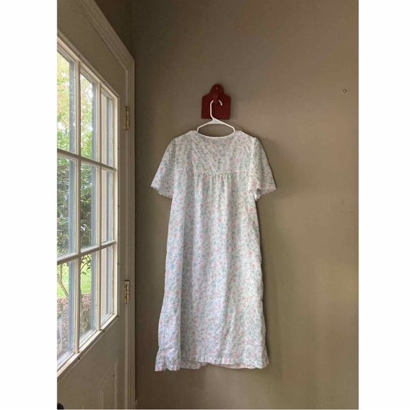 Vintage Floral Print Button Down Nightgown M - Picture 4 of 6
